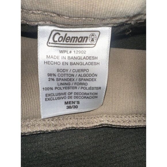 Coleman Bonded Fleece Lined Tear Resistant Comfort Stretch Utility Pants Size 38 - Picture 11 of 13